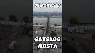 Demontaža Starog savskog mosta u Beogradu #shorts