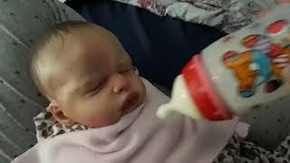 Newborn baby midnight routine (reborn doll kit Anastásia)