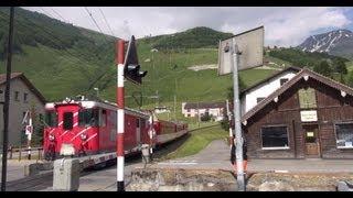 Bahnübergang Gotthardstrasse, Andermatt - Zug,trainfart,train