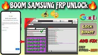 BOOM Samsung Frp bypass All Galaxy Google Lock Remove /Android 13,12,11/Done  Fix ADB Error -2024