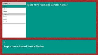 How to design Responsive Animated Vertical Navbar using pure html css and jvascript