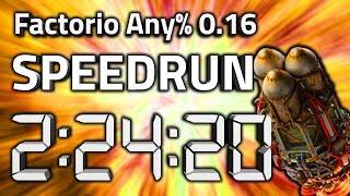 Factorio "Any%" Speedrun in 2:24:20 by AntiElitz [0.16 World Record]