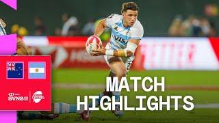 That was unbelievable | New Zealand v Argentina | HSBC SVNS Dubai 2024 | Men's Match Highlights