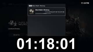 Downloading Black Myth: Wukong at 100 Mbps In PS5