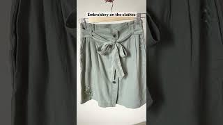 Embroidery on the clothes, on the skirt. #embroiderydesign #embroiderypatterns #embroidery
