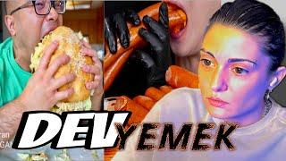 DEV YİYECEKLERİ İKİ ISIRIKTA YEDİLER !!! XXXL ASMR & MUKBANG