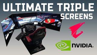 Ultimate Triple Screen Setup For Simracing  - Aorus Fo48u