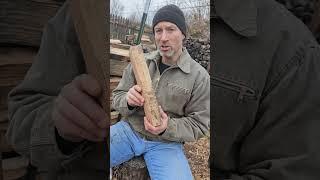 Any axe works for splitting EASY wood. #wood #woodworking #axe #bushcraft #homesteading #log #diy