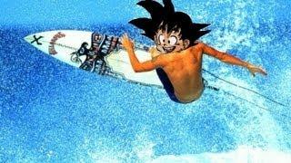 Goku surfeando