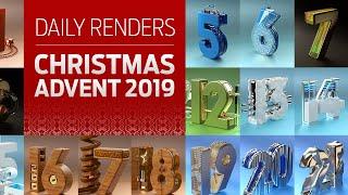 C4D Christmas Daily Advent Renders 2019