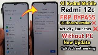 Redmi 12c (MIUI 13/14) FRP Bypass 2024 | All Redmi Google Account Bypass Without PC Android 12/13/14