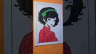 Coloring Beautiful girl #art #coloring #kidsvideo