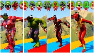 MARVEL AND DC SUPERHERO BATTLE #66 HULK VS SPIDERMAN VS VENOM  HULK #gta #spiderman #ragdolls Iphone