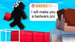 I Hired a Bedwars Coach, but I'm Secretly HACKING