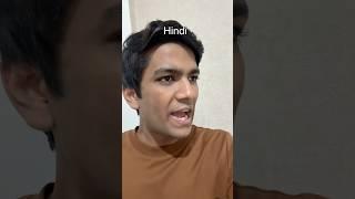Hindi vs English | Manish Kharage #shorts