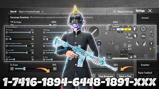 NEW UPDATE 3.4BEST SENSITIVITY CODE + CONTROL SETTINGS BGMI/PUBG MOBILE