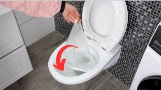 How to unclog a toilet with a bag of water