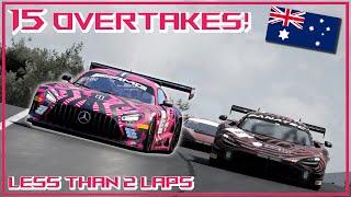 INSANE START IN BATHURST | 15 Overtakes in 3 Minutes! | Assetto Corsa Competizione