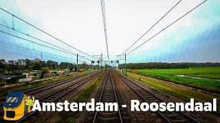 Past misty bulb fields! | Amsterdam Central - Roosendaal express train (VIRM)