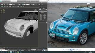 Прогрессивное моделирование с ImageModeler.  Моделируем Mini Cooper R50. Часть 1.