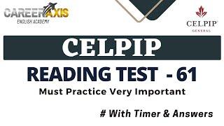 Celpip Reading Mock Test | Celpip Reading Practice Test