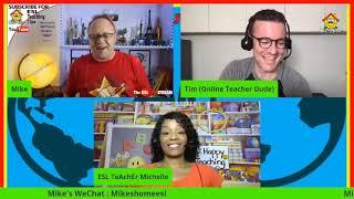 Q&A ONLINE TEACHING with ESL Teacher Michelle & ONLINE TEACHER DUDE