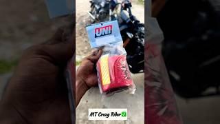 UNI Air Filter Sound MT-15  || Yamaha MT-15 || #shorts #viral #yamaha #mt15 #airfilter #sound