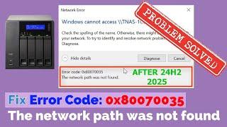 ️NAS Error 0x80070035 the Network Path Was Not Found Status_invalid_signature