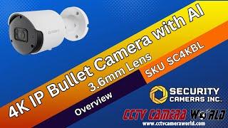 4K IP PoE Bullet Camera with AI by Security Cameras Inc™ - Product Overview