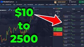 $10 to $2541 Pocket Options 5 Second Strategy