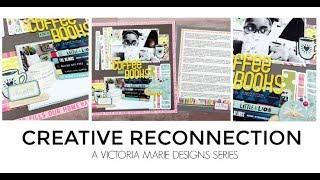 Creative Reconnection Series | Themed Scrapbooking | "Coffee and Books" Process Video