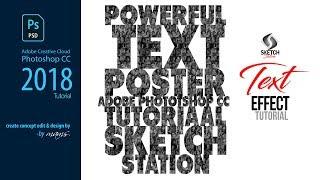 Powerful Text Poster Filled with Photos I Photoshop Tutorial I Sketch Station