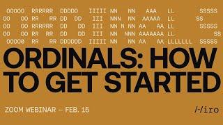 Ordinals: How to Get Started