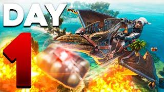 Raiding A Broken Island Cave on Day 1 in ARK: Survival Evolved