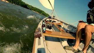 Exploring a Very Old Cemetery in My DIY Wood Sailboat