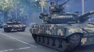 Tanks in Kyiv: preparing to the parade dedicated to the 30th the Independence Day of Ukraine