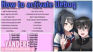 How to Activate DEBUG & EASTER EGG Menu  // Yandere Simulator Demo