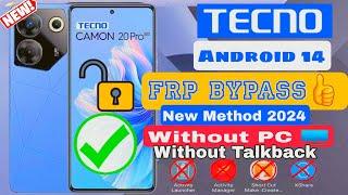 TECNO CAMON 20 PRO 5G Ck8n FRP BYPASS ANDROID 14 Without Pc 2024 #alltecnolatestfrp #tecnofrpbypass