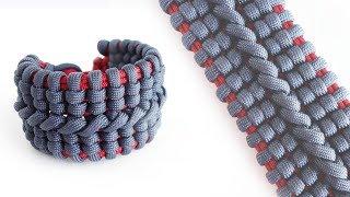 How to Make the Wide Bane's Cuff Paracord Bracelet Tutorial | Knot and Loop Style