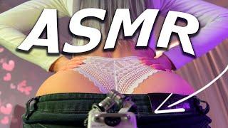 ASMR BEST SOUNDS of White Lace and BLACK JEANS Back Scratching Sounds | No Talking