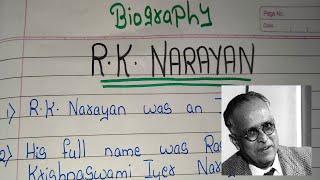 Biography of R K Narayan/ 10 | 15 Lines on R.K Narayan/ Essay on R.K Narayan in english