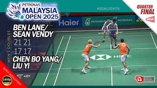 Ben Lane / Sean Vendy  vs Chen Bo Yang / Liu Yi | Malaysia Open 2025 | QF MD Highlights