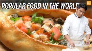Popular Food Around The World: Chicken Gyros; Pizza In Turkey (Pide); Pan-Seared Salmon • Taste Show
