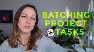 Project task batching with Notion (Templates and template buttons)