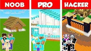 Minecraft NOOB vs PRO vs HACKER : SAFEST HOUSE DEFENSE CHALLENGE in Minecraft / Animation