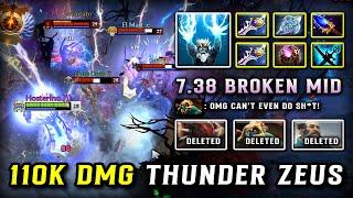 EPIC 110K DAMAGE THUNDER STRIKE MID Zeus | 2x Magical Divine Rapier Items | 7.38 DOTA 2