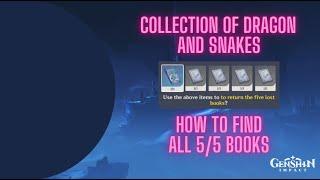 Collection of Dragons and Snakes Quest Guide | 5/5 Books Location | Enkanomiya | Genshin Impact