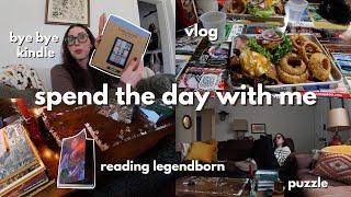 A cozy, slow DIML: VLOG, fantasy fall & holiday TBR, returning my new kindle