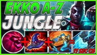 ULTIMATE EKKO BUILD GIVES EKKO A 17 SECOND ULT COOLDOWN! A TO Z JUNGLE CHALLENGE - League Of Legends