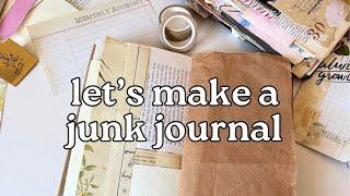 Making a junk journal with patchwork pages 